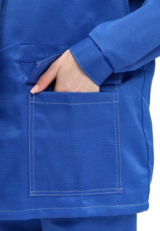 Костюм женский "УДАРНИК" куртка/брюки, цвет: василек/св.серый