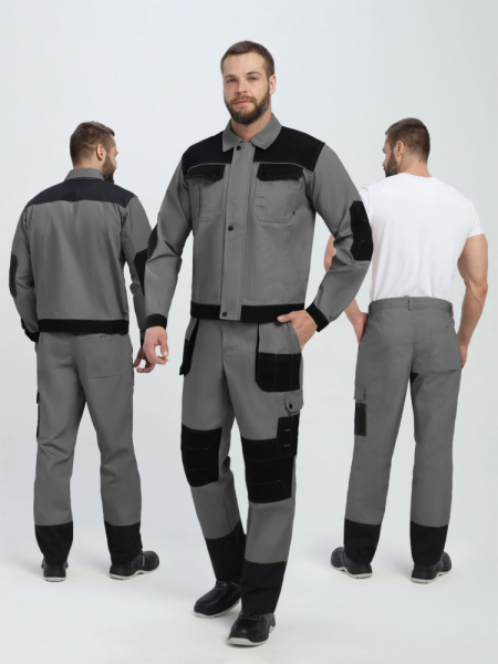 Костюм Вест IMP (тк.Канвас,260) брюки, т.серый/черный Костюм Вест IMP (тк.Канвас,260) брюки, т.серый/черный