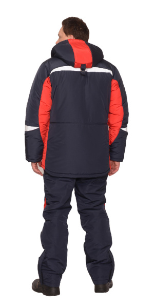 Костюм "Сатурн" зимний: куртка дл.,брюки т.синий с красным и СОП 50 мм 