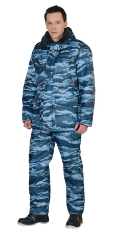 Костюм "Безопасность" зимний: куртка, п/комб. КМФ серый вихрь (охрана/охранник)