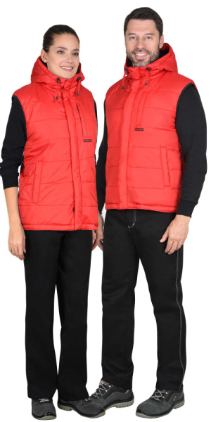 Жилет "Зодиак" красный с флисовой подкладкой (ЧЗ) тк. Дюспо