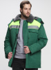 Куртка зимняя Бригада NEW (тк.Смесовая,210), зеленый/лимонный (ЧЗ)
