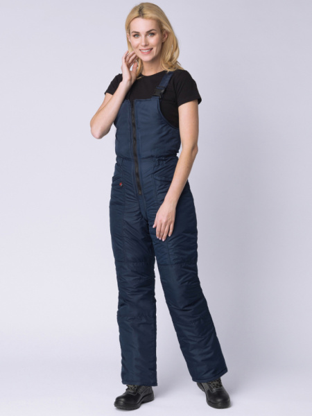 Полукомбинезон зимний женский Снежана (тк.Таслан), т.синий Полукомбинезон зимний женский Снежана (тк.Таслан), т.синий