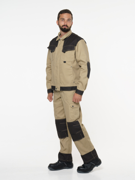 Куртка "Вест-Ворк" короткая, бежевая с черным (ЧЗ) Куртка "Вест-Ворк" короткая, бежевая с черным (ЧЗ)