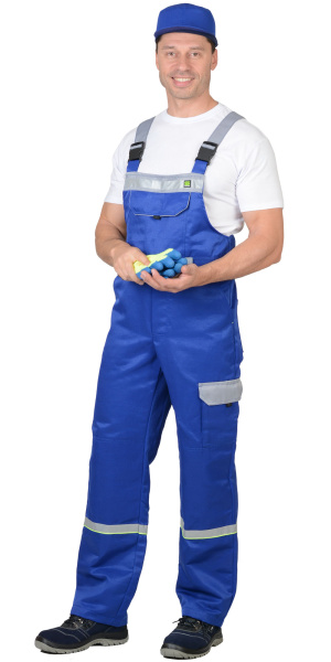 Костюм "Практик"летн.: куртка, п/к. васильковый со св.серым тк.CROWN-230 (ЧЗ)