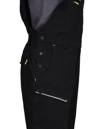 Полукомбинезон "Декстер" черный с лимонной отделкой тк. Стрейч 250