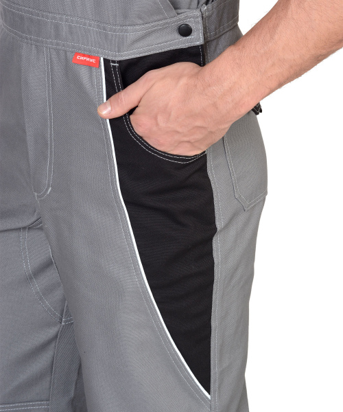 Полукомбинезон "Пекин" летний: серый с черным (ЧЗ) Полукомбинезон "Пекин" летний: серый с черным (ЧЗ)