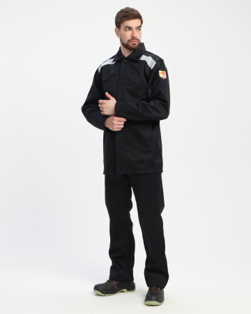 Костюм сварщика с усилением Арсенал-СОП 3 кл.защиты (тк.Хлопок-ОП,490) брюки, черный