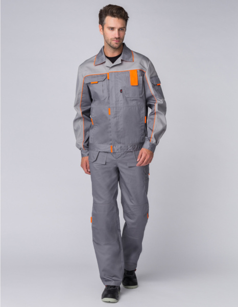 Костюм Союз-Профессионал-2 (тк.Балтекс,240) п/к, серый/св.серый/оранжевый (ЧЗ) Костюм Союз-Профессионал-2 (тк.Балтекс,240) п/к, серый/св.серый/оранжевый (ЧЗ)