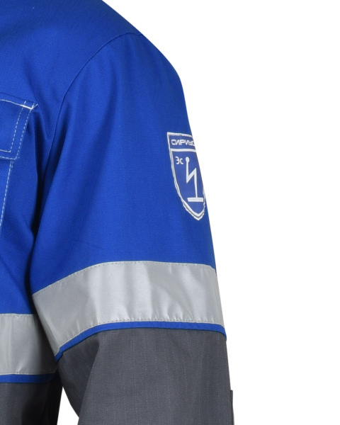 Куртка "Самотлор" длинная, серая с васильковым (ЧЗ) Куртка "Самотлор" длинная, серая с васильковым (ЧЗ)