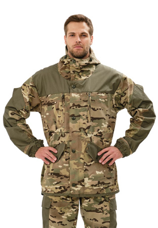 Костюм мужской "ГОРКА-М" куртка/брюки, цвет: кмф "Мультикам/хаки", ткань Рип-стоп