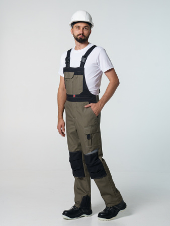 Полукомбинезон рабочий мужской №116 хаки, черный, СОП, ткань Канвас Полукомбинезон рабочий мужской №116 хаки, черный, СОП, ткань Канвас