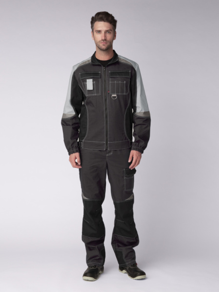 Костюм Вектрон-2 (тк.Смесовая,240) п/к, т.серый/св.серый/черный (ЧЗ)