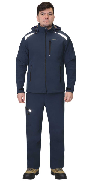 Куртка "Спейс" софтшелл синяя ТА