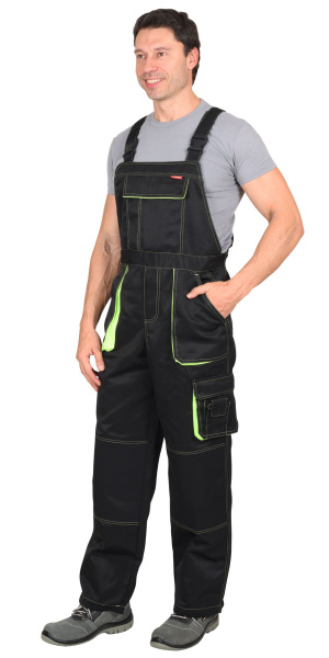 Полукомбинезон "CROWN" черный с неоновым Полукомбинезон "CROWN" черный с неоновым