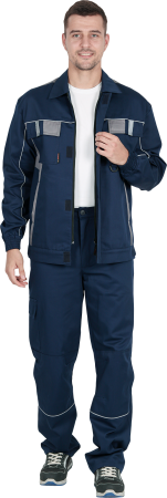 Костюм КОНФОРМ , т.синий-серый, куртка/брюки, пл. 255 г/м², КОС 588 (ЧЗ)