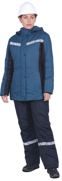 Куртка ВИРАЖ НЕО зимняя  женская морская волна-т.синий Таслан, пл. 110 г/м² КУР 226 Куртка ВИРАЖ НЕО зимняя  женская морская волна-т.синий Таслан, пл. 110 г/м² КУР 226