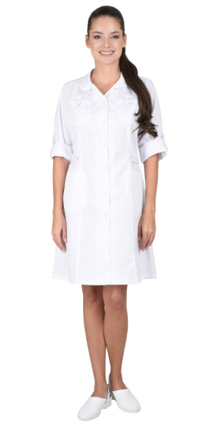 Халат "Глэм" женский белый (ЧЗ) Халат "Глэм" женский белый (ЧЗ)