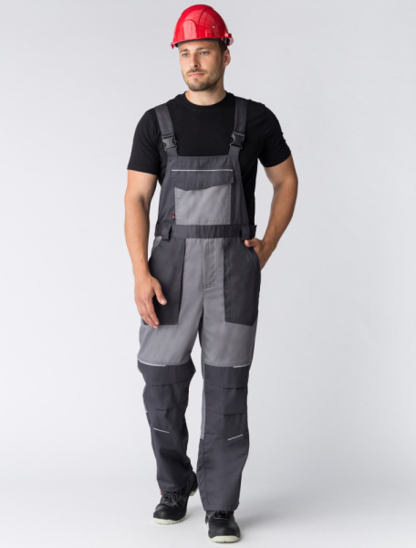 Полукомбинезон Лидер IMP (тк.Смесовая,240), т.серый/св.серый (ЧЗ)
