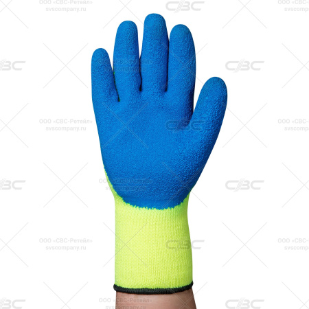 Перчатки зимние с рельефным покрытием из натурального латекса 10 кл вязки арт. ac32wl