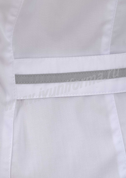 Халат медицинский женский "Мишель" белый с серым Халат медицинский женский "Мишель" белый с серым