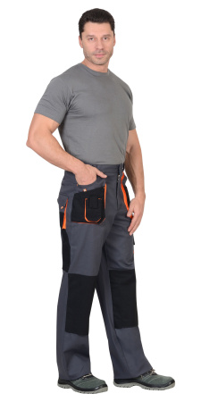 Брюки "МАНХЕТТЕН" т.серые с оранжевым и черным Брюки "МАНХЕТТЕН" т.серые с оранжевым и черным