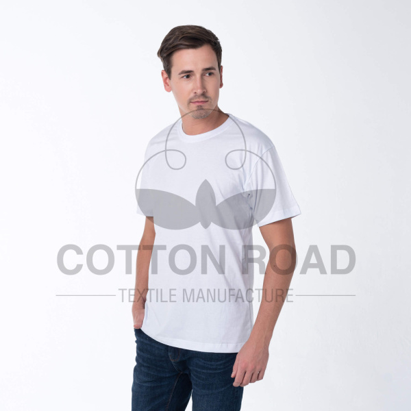 Футболки МУЖСКИЕ трикотажные (состав: 100% х/б); плотность 180 гр/м² (Белый)