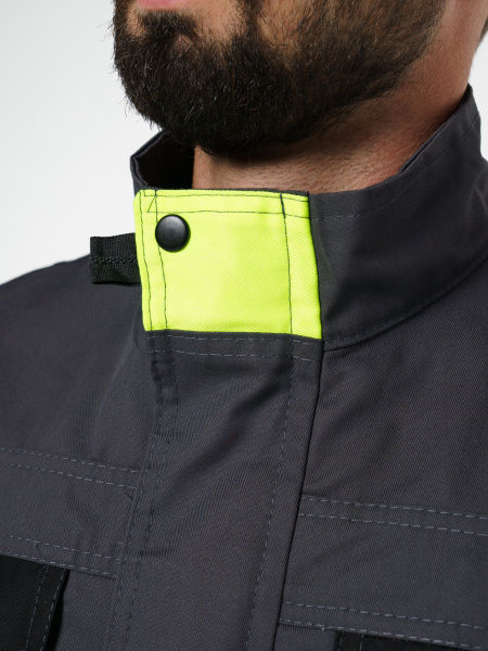 Куртка "ХОВАРД" :  темно-серая с черной и лимонной отд.  (ЧЗ) Куртка "ХОВАРД" :  темно-серая с черной и лимонной отд.  (ЧЗ)