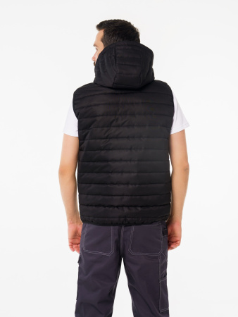 Жилетка мужская зимняя Кур713 цвет черный, ткань п/э