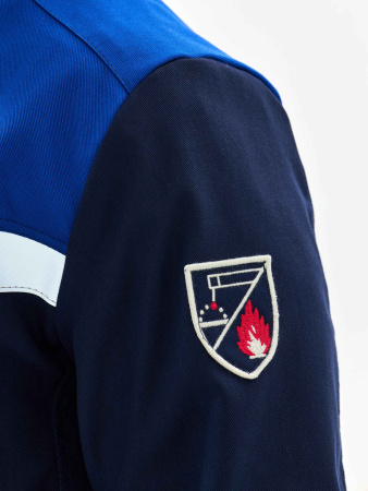 Костюм сварщика Велд-СОП 2 кл.защиты (тк.Хлопок-ОП,350) брюки, т.синий/васильковый