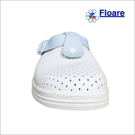 Сабо женские белые с голубым арт. 74060108/06 РАЯ нат. кожа, натур. стелька Молдшуз