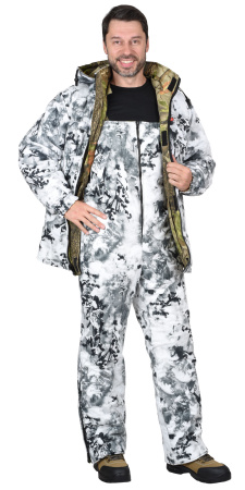 Костюм "Хамелеон": куртка дл., п/комб. КМФ "Зима" + КМФ "Лист"