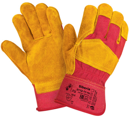 Перчатки спилковые комбинированные 0112-11-RU Siberia (RL1)