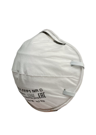 Полумаска фильтрующая для защиты от аэрозолей, чашеобразная, без клапана выдоха ВМ 8101 FFP1 NR D