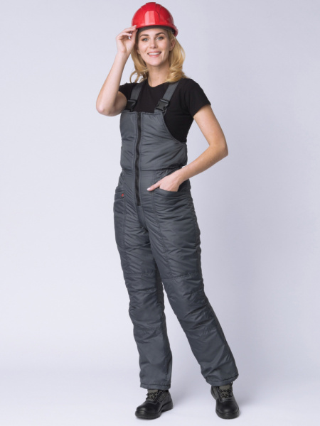 Полукомбинезон зимний женский Снежана (Дюспо), темно-серый (ЧЗ) Полукомбинезон зимний женский Снежана (Дюспо), темно-серый (ЧЗ)