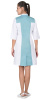 Халат "НИКОЛЬ" женский белый с морской волной/мятный