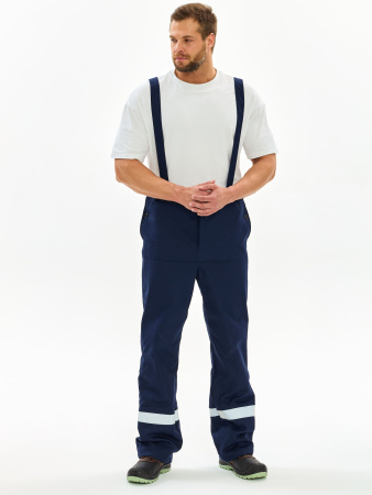 Костюм сварщика Велд-СОП 2 кл.защиты (тк.Хлопок-ОП,350) брюки, т.синий/васильковый