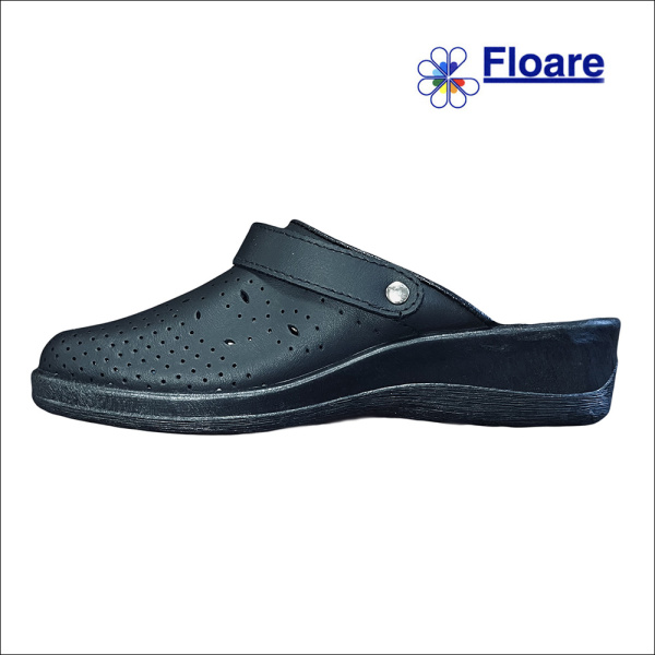 Сабо женские, черные, арт. 69580105 ЛЕРА нат. кожа, нат. подпяточник Молдшуз