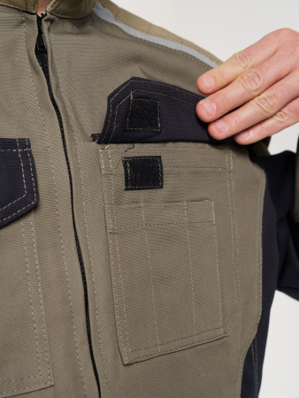 Куртка рабочая мужская №116 цвет хаки, черный, бежевый,  ткань Канвас