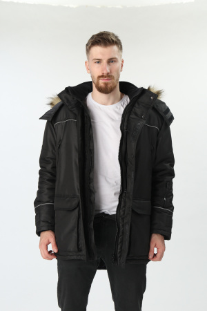 Куртка зимняя Аляска-Люкс (тк.Cat’s eye), черный (ЧЗ)