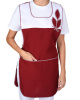 Фартук-сарафан "ВЕСНА"  бордовый с белым Фартук-сарафан "ВЕСНА"  бордовый с белым