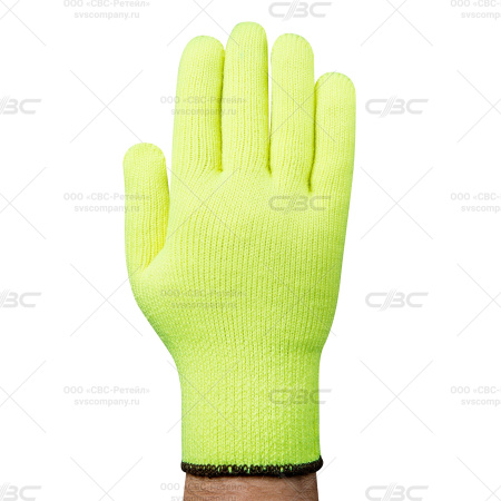 Перчатки зимние акриловые с ПВХ, цвет лимон, 10 кл. арт. ac3pd 