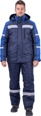 Костюм РОУД зимний, т.синий-василек Кос 920 Оксфорд 240, пл. 130 г/м² Оксфорд 240, пл. 130 г/м²