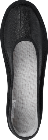 Туфли (тапочки) кожаные на подошве из пористой резины черные