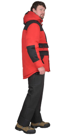 Куртка зимняя 5501 красная с черным (ЧЗ)