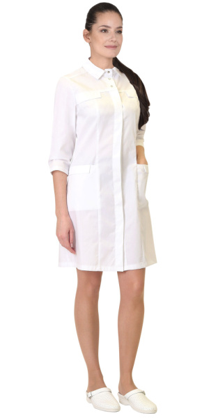 Халат "ОПТИМА" женский белый (ЧЗ) Халат "ОПТИМА" женский белый (ЧЗ)