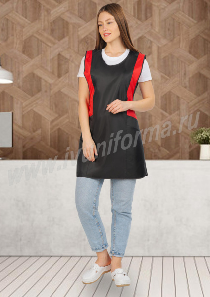 Фарт. тафф. Модерн черный/красный жен. (44-56)