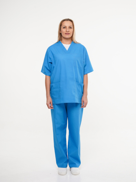 Куртка рабочая универсальная №104 (блуза) голубой, ткань ТИСИ Куртка рабочая универсальная №104 (блуза) голубой, ткань ТИСИ