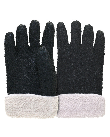 Перчатки утепленные "ВИНТЕРЛЕ Грипп" ПВХ черные с крошкой, вкладыш акриловый мех, в уп.60пар