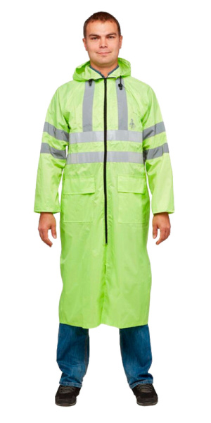 Плащ влагозащитный сигнальный с СОП (210 гр/м2) лимонный ЯШФ Плащ влагозащитный сигнальный с СОП (210 гр/м2) лимонный ЯШФ